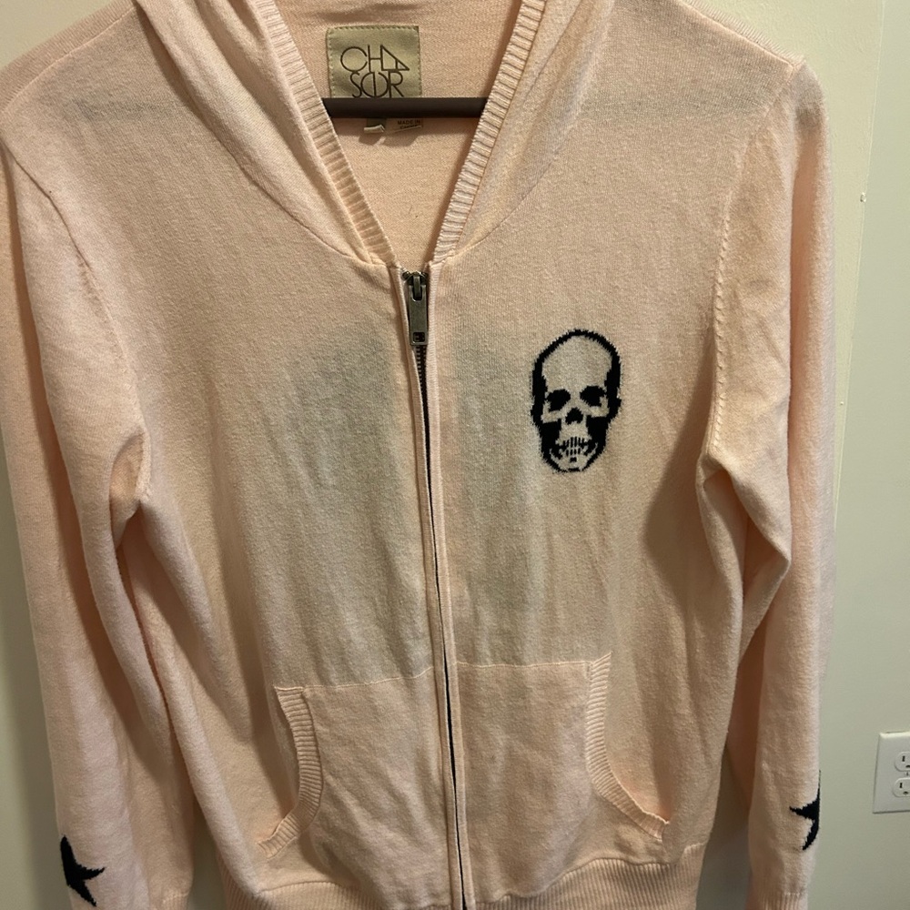 Chasor Cashmere zip front hoodie. In perfect condition, just wrinkled.